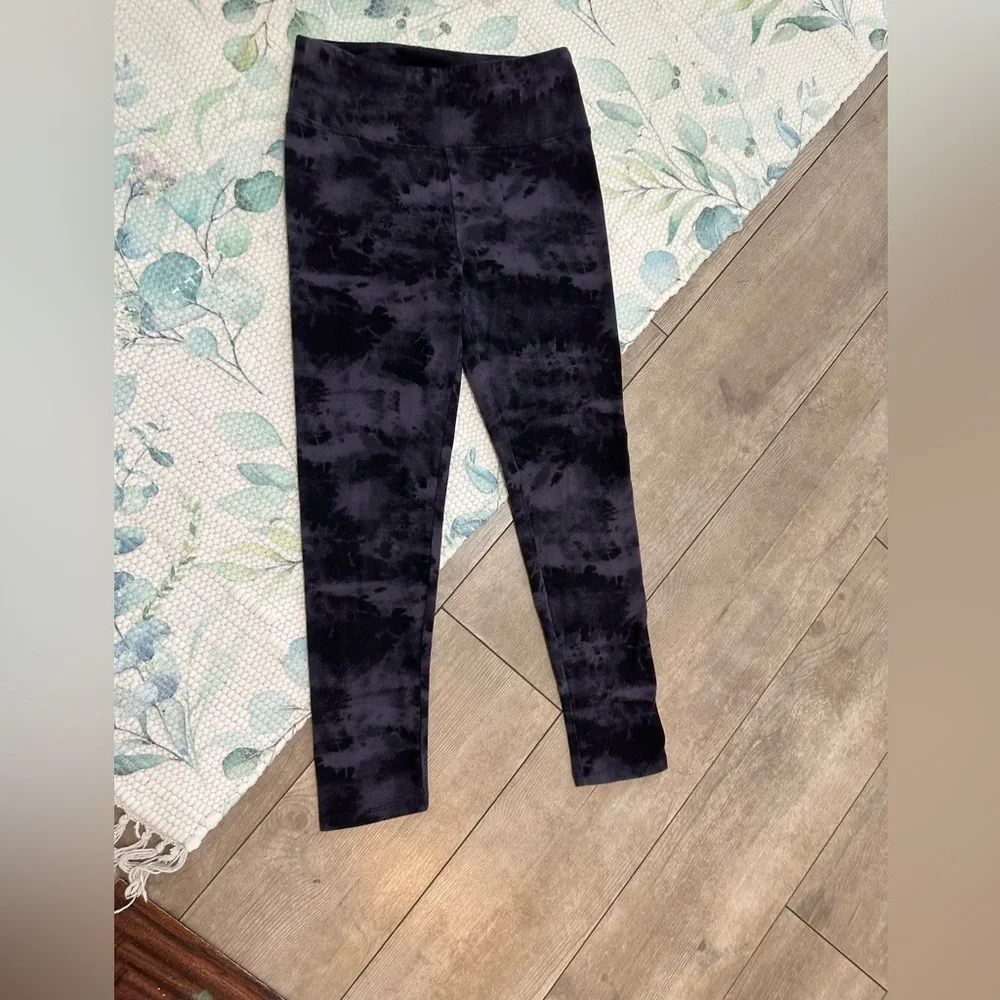 SO Girls Black Gray Tie-Dye Athletic Athleisure Leggings Size Medium